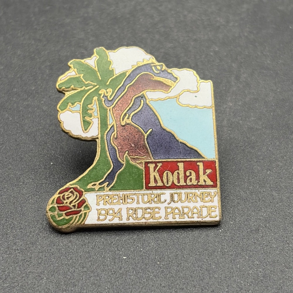 1994 Rose Parade Prehistoric Journey Dinosaur Kodak Sponsor Lapel Hat Pin